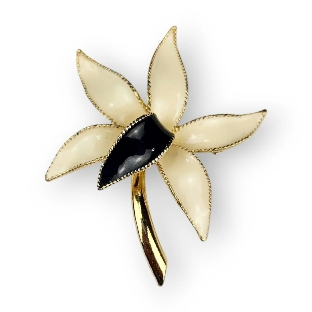 Vintage enamel gold